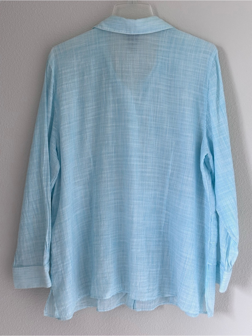 Chico's Pin-striped Button-Up Shirt Size 3 (XL/16) - Picture 3 of 4